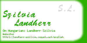 szilvia landherr business card